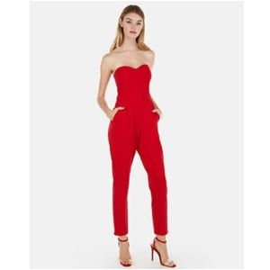Red sweetheart jumpsuit